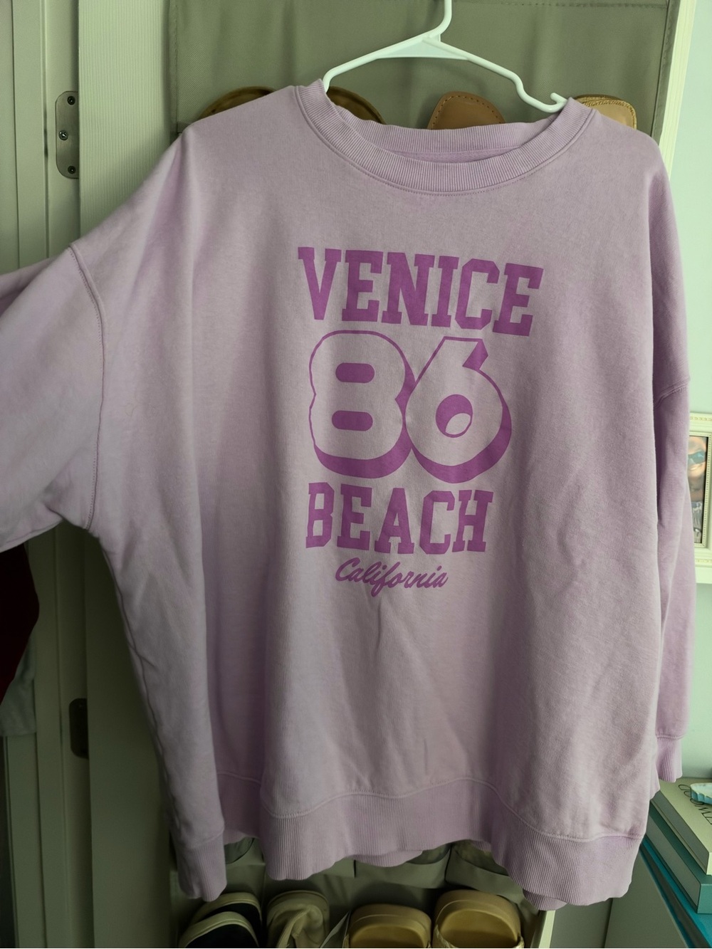 Old Navy Lavender Venice Beach 86 Graphic Sweatshirt